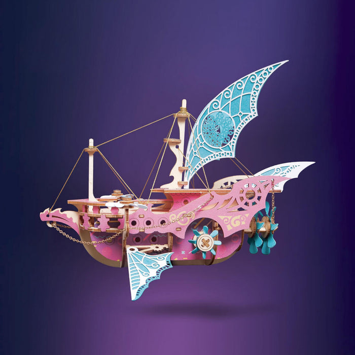 DIY Fantasy Arabian Spaceship 3D Wooden Steampunk Toy Model