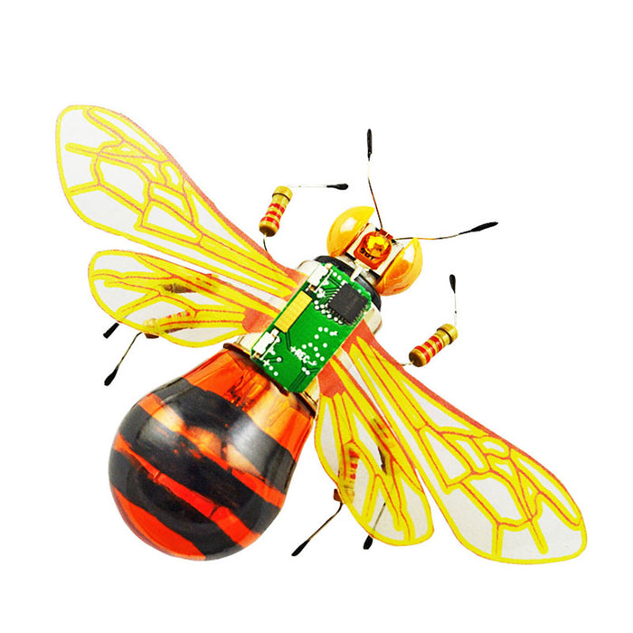 DIY Insect Model Handmade Worker Bee Home Decor Gift Toys 4 Pcs with Light