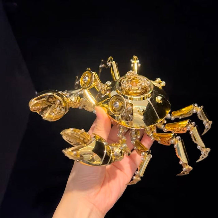 DIY Mechanical Golden Crab 666PCS Steampunk Model Kit Gift for Boss