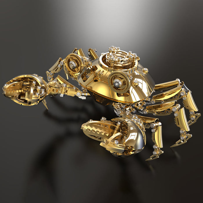 DIY Mechanical Golden Crab 666PCS Steampunk Model Kit Gift for Boss