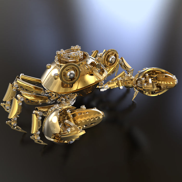 DIY Mechanical Golden Crab 666PCS Steampunk Model Kit Gift for Boss