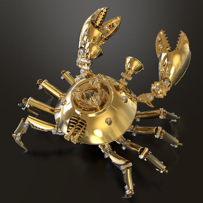 DIY Mechanical Golden Crab 666PCS Steampunk Model Kit Gift for Boss