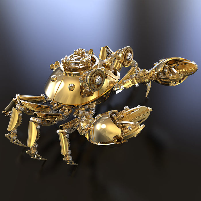 DIY Mechanical Golden Crab 666PCS Steampunk Model Kit Gift for Boss
