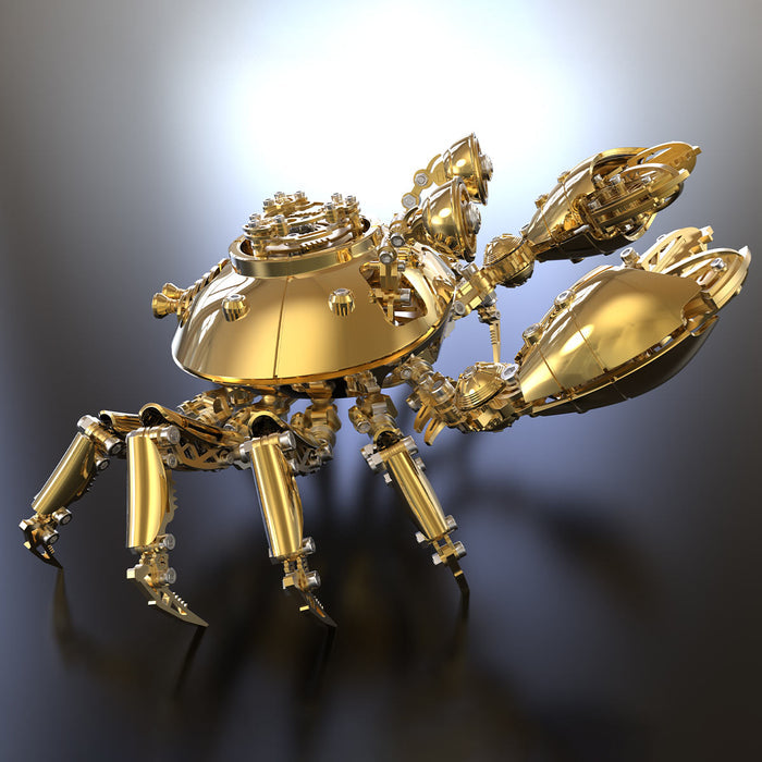 DIY Mechanical Golden Crab 666PCS Steampunk Model Kit Gift for Boss