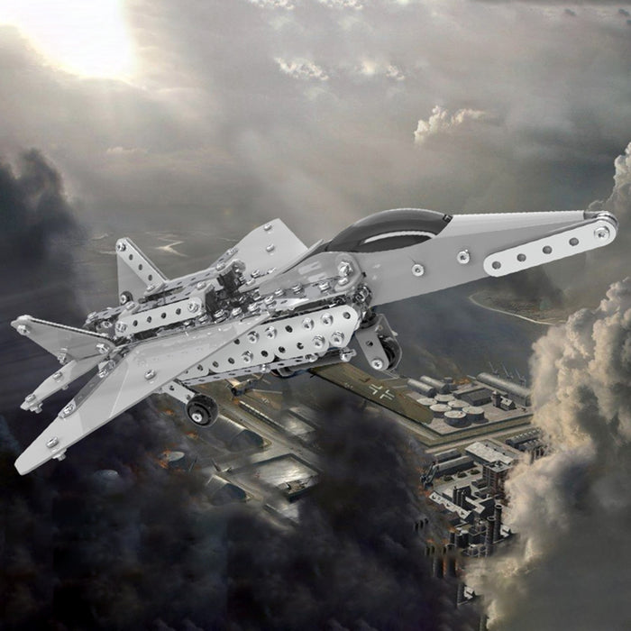 DIY Metal Assembly Military Battleship Fighter Aircraft Tank Set