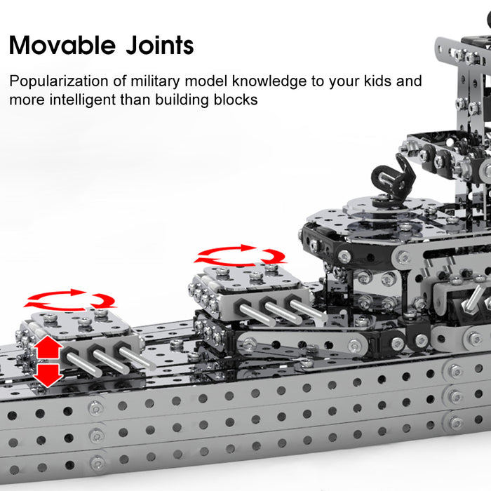 DIY Metal Assembly Military Battleship Fighter Aircraft Tank Set