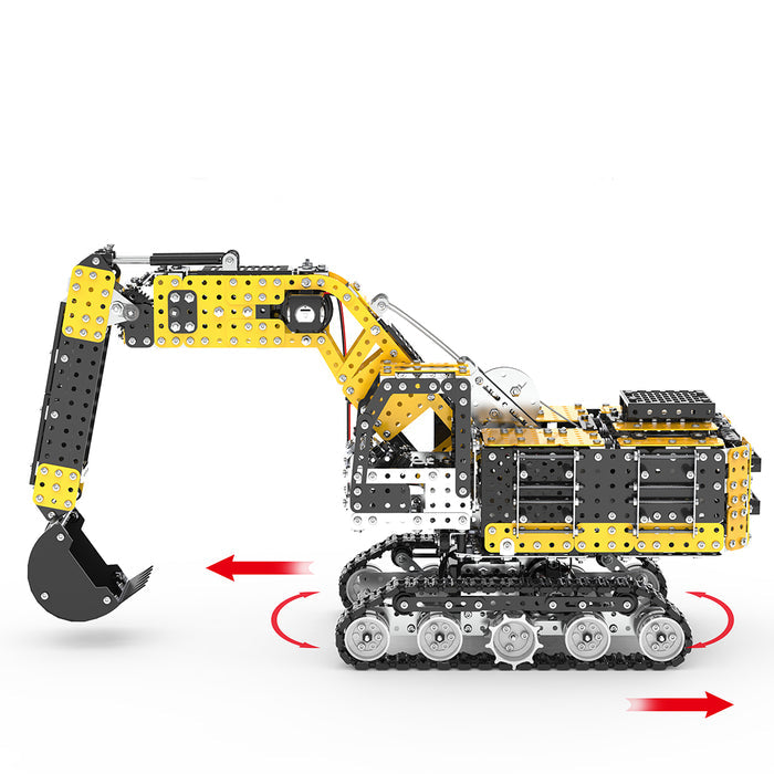 DIY Metal Assembly Model 2.4G 12CH Simulation Engineering Construction Vehicle Toy 2544Pcs