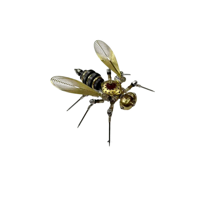 DIY Steampunk 3D Golden Insect Model Kit Fruit Fly Ant Bee Dragonfly Mosquito Spider