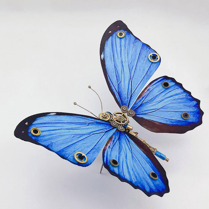 DIY Steampunk Butterfly 3D Metal Model Kits with Circuit Board Framed Art