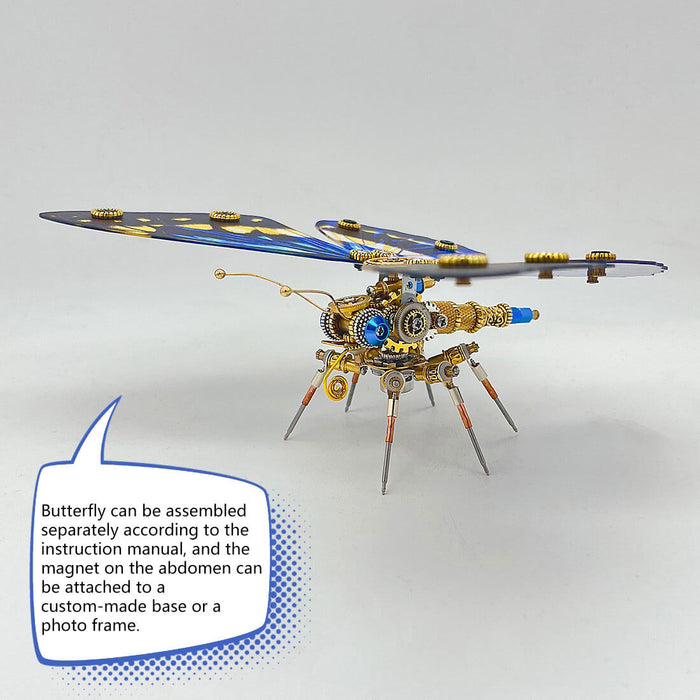 DIY Steampunk Butterfly 3D Metal Model Kits with Circuit Board Framed Art