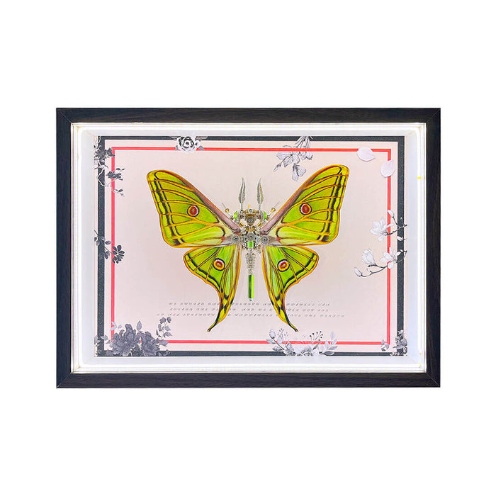 DIY Steampunk Butterfly 3D Metal Model Kits with Circuit Board Framed Art