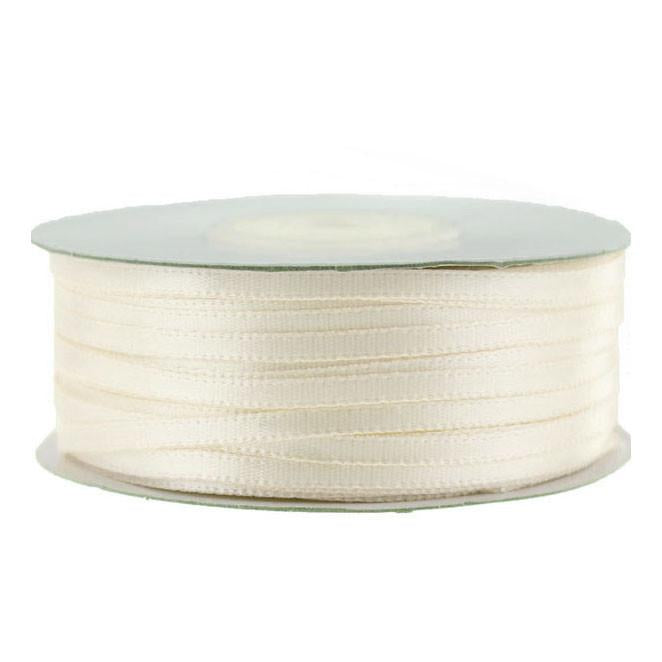 Double Faced Satin Ribbon, 1/8-inch, 100-yard, Antique White