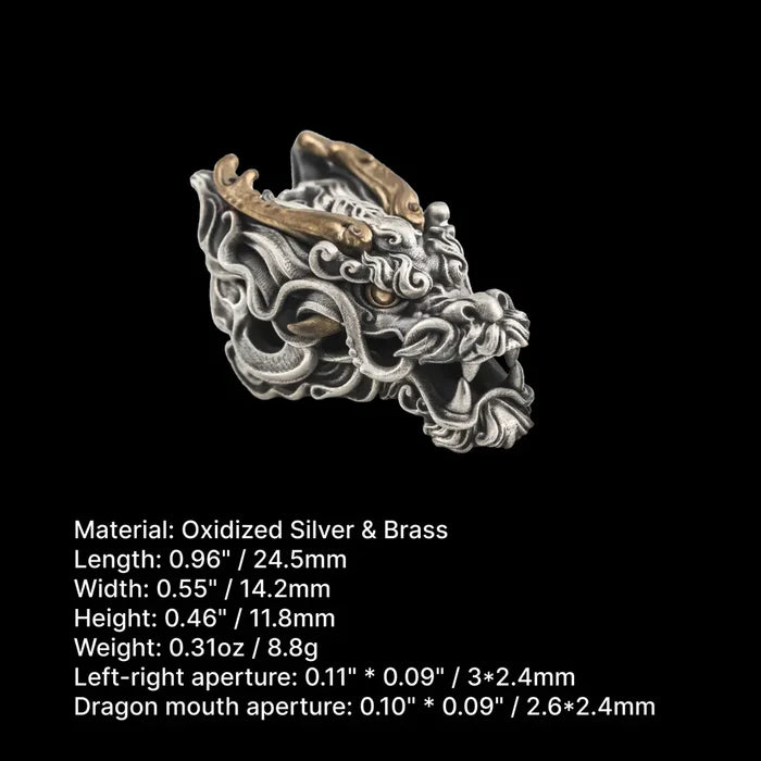 Dragon Three-Way Bead for Bracelet Connector