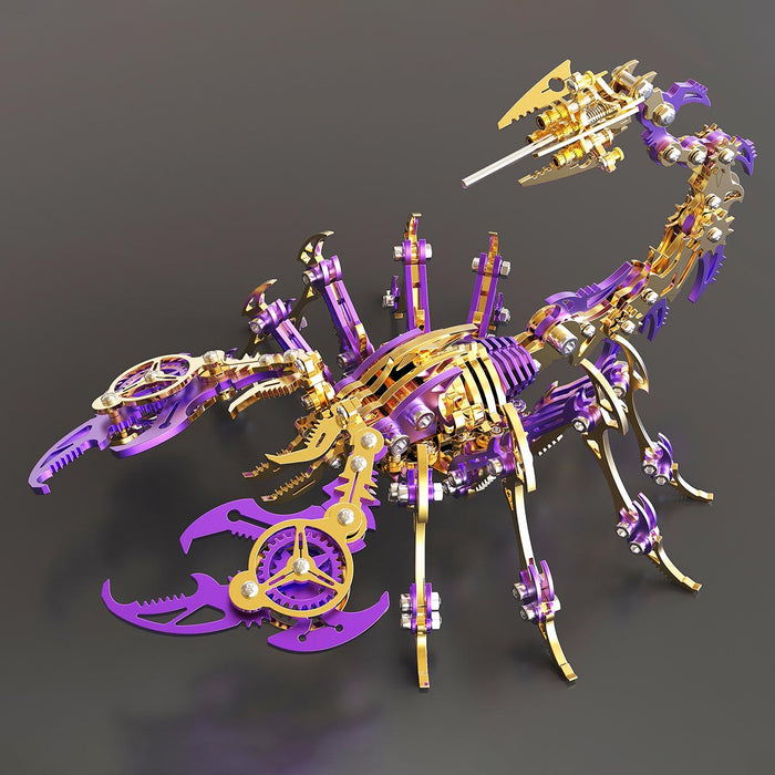 Emperor’s Sting Purple Golden Scorpion 3D Stainless Metal Model Kits for Adult