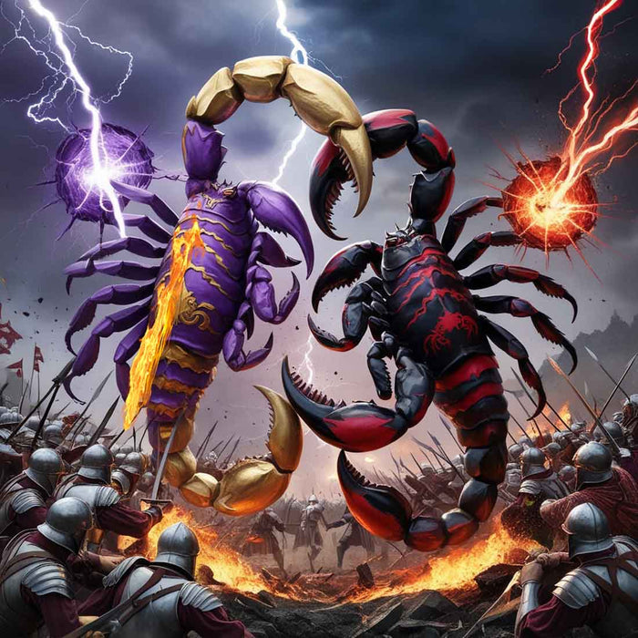 Emperor’s Sting Purple Golden Scorpion 3D Stainless Metal Model Kits for Adult