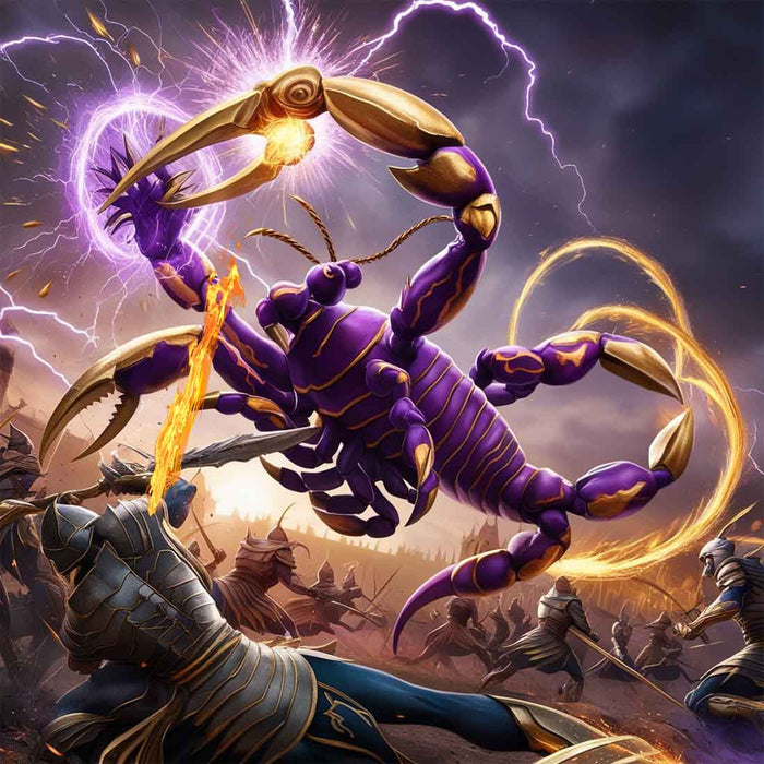 Emperor’s Sting Purple Golden Scorpion 3D Stainless Metal Model Kits for Adult