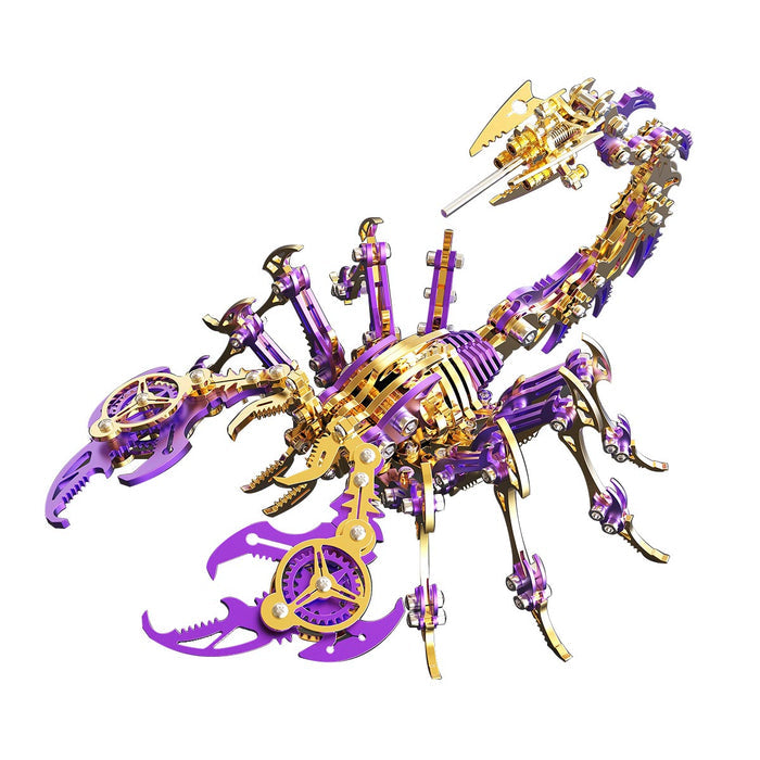 Emperor’s Sting Purple Golden Scorpion 3D Stainless Metal Model Kits for Adult