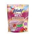 Lifalif Ince Ogutulmus Muesli with Hibiscus brings a vibrant twist to your morning routine.