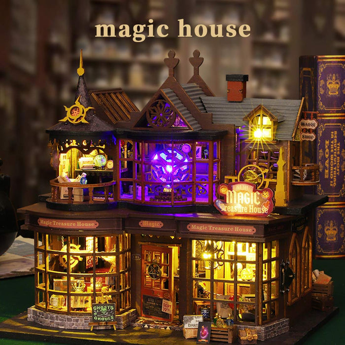 Fantasy Magic House diy Book Nook Kit for Halloween Decor