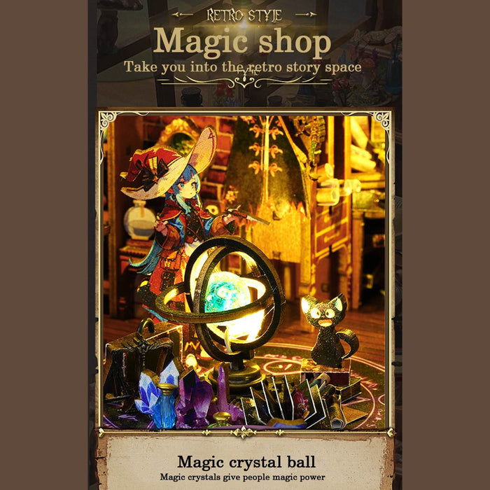 Fantasy Magic House diy Book Nook Kit for Halloween Decor