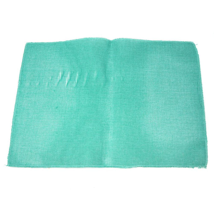 Faux Jute Rectangular Table Placemats, Robin's Egg Blue, 19-Inch, 10-Count
