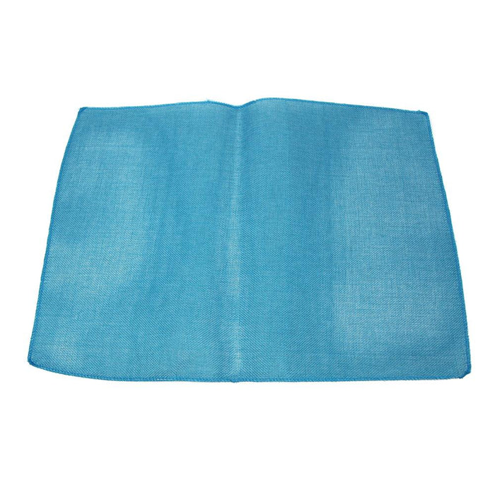 Faux Jute Rectangular Table Placemats, Teal, 19-Inch, 10-Count