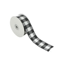 Faux Linen Checkered Ribbon, 1-1/2-Inch, 10-Yard, Black