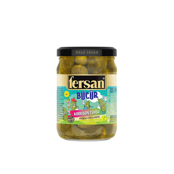 Fersan Bucur Cornichon Pickles bring crisp texture and bold, tangy flavor to your table.