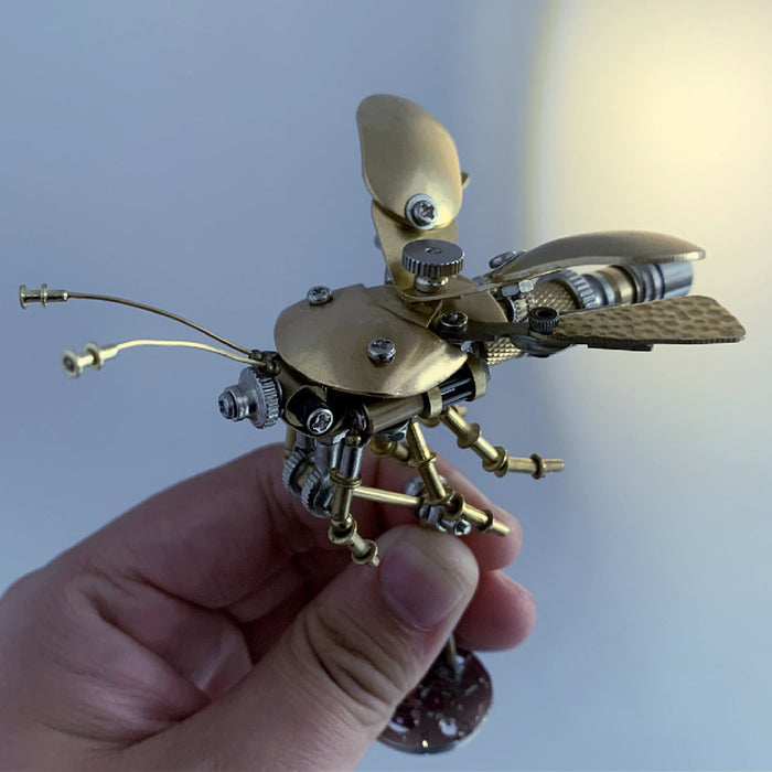 Fire Fly Steampunk Bug Insect Metal Sculpture Model Assembled Crafts