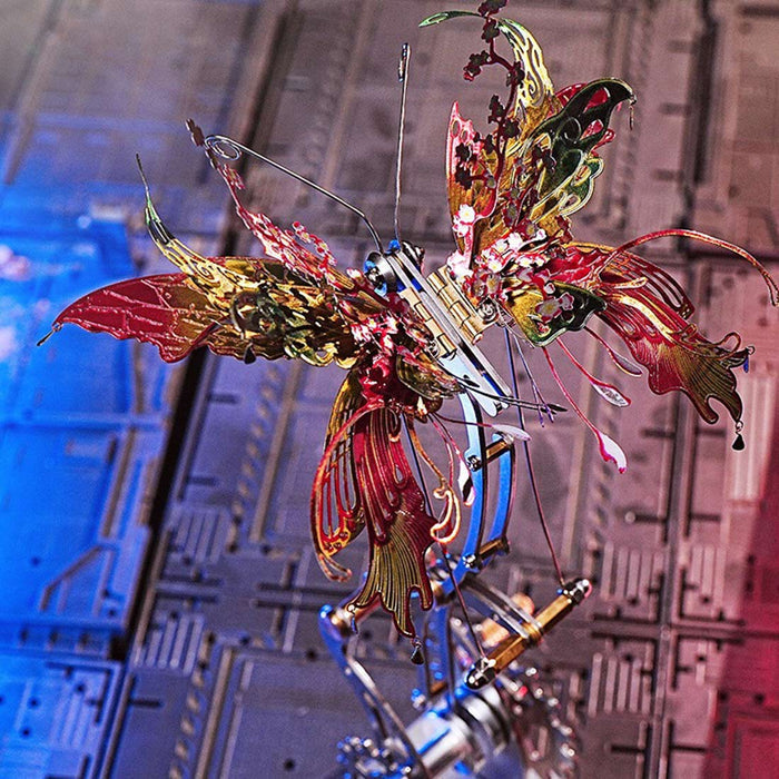 Flame Butterfly 3D Metal Mechanical Kinetic Model Kit Julia Butterfly Born of Fire