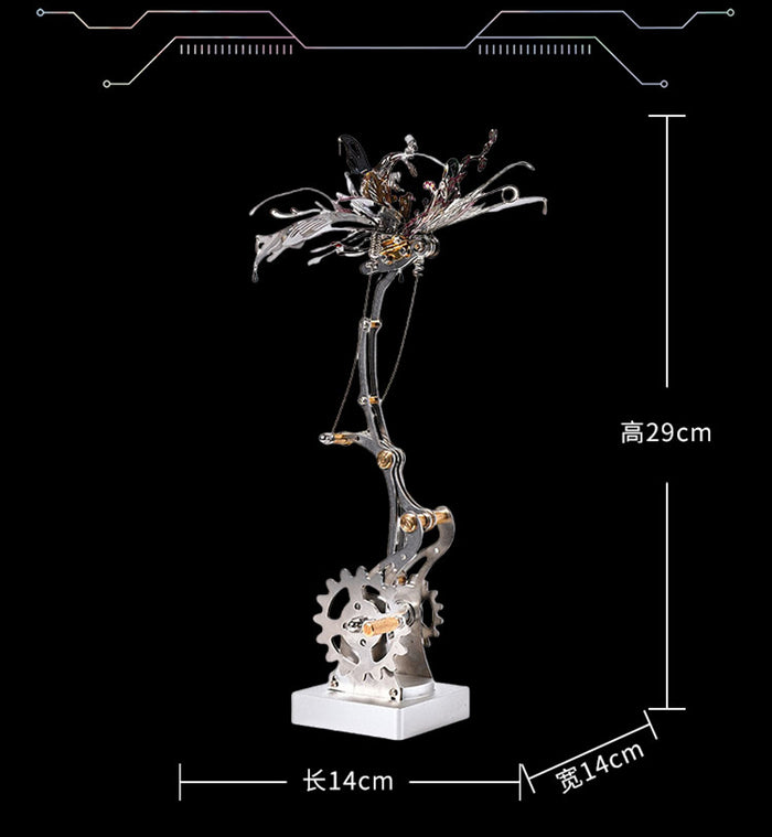 Flame Butterfly 3D Metal Mechanical Kinetic Model Kit Julia Butterfly Born of Fire