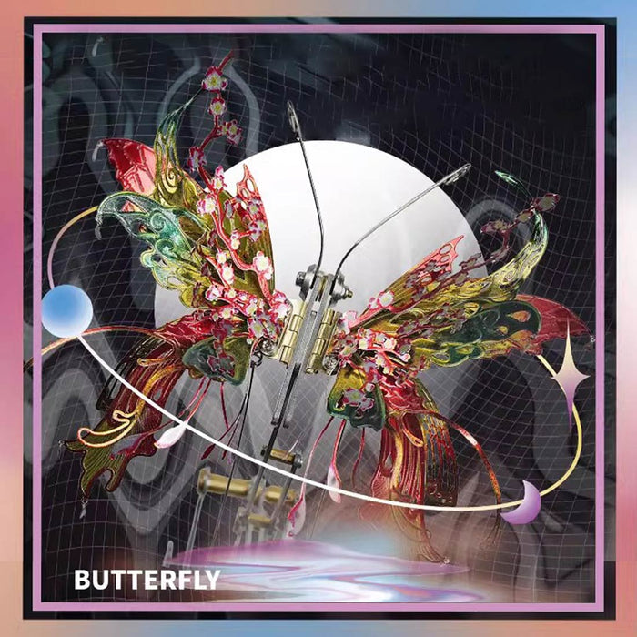Flame Butterfly 3D Metal Mechanical Kinetic Model Kit Julia Butterfly Born of Fire