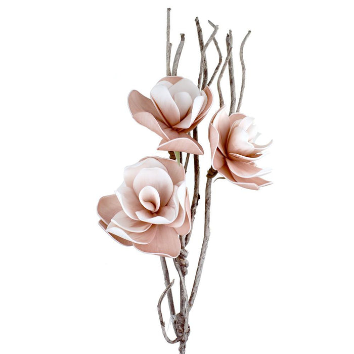Floral Foam Magnolia Branch, 38-Inch, Salmon