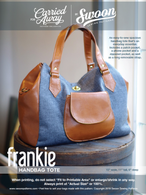 Frankie Handbag Tote by Swoon Sewing Patterns | Hardware Kit