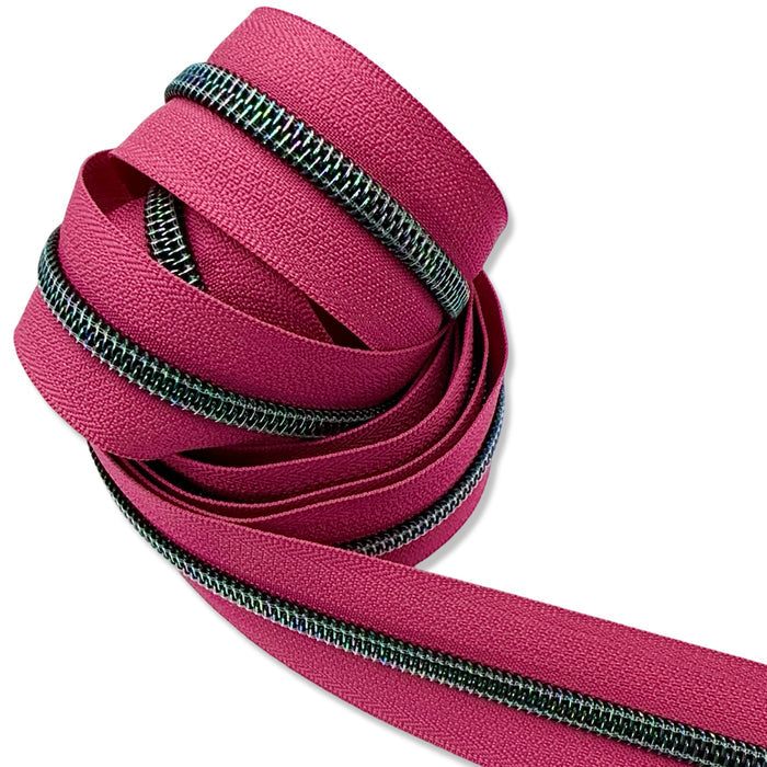 French Rose | #5 Midnight Rainbow Zipper by the Yard - 3 Yard Singles