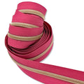 French Rose | #5 Rose Gold Zipper by the Yard - 3 Yard Singles