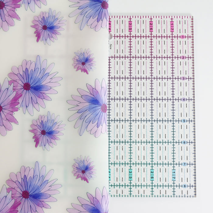 Frosted Violet Daisy | 18" Frosted Vinyl Roll