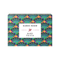 Ridley's Games Room Birds of a Feather bird trivia in box packaging front with a graphic feather design in blue, green, red and yellow.