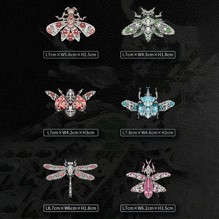 GEMSECT 3D Metal Insect Model Kits DIY Assembly Puzzle Laser Cut Jigsaw Toys