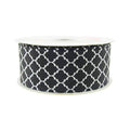 Geometric Print Satin Ribbon, 1-1/2-inch, 10-yard, Black