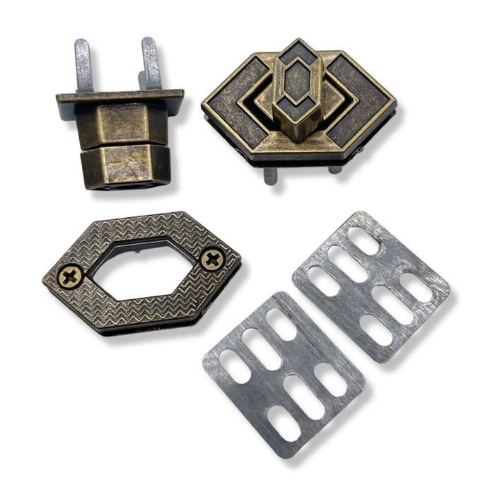 Geometric Turn Lock | Pack of 2
