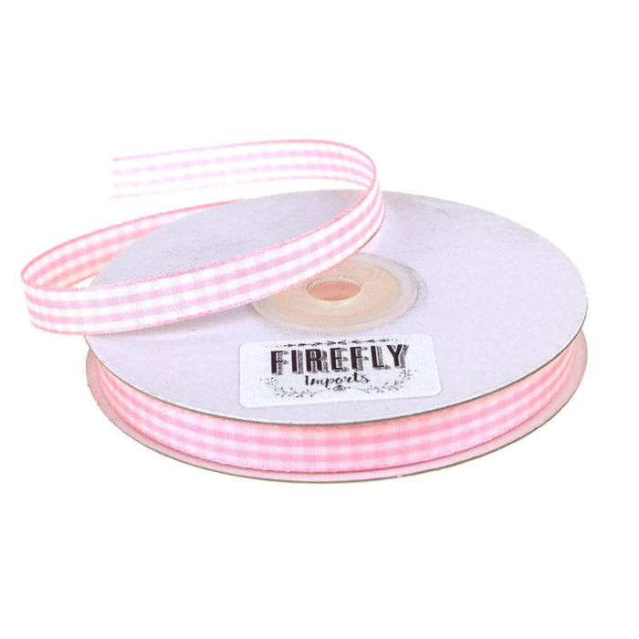 Gingham Checkered Holiday Christmas Ribbon, 3/8-Inch, 25 Yards