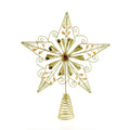 Glitter Capiz Scroll Star Christmas Tree Topper, 12-Inch