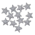 Glittered Foam Stars, Silver, 2-1/2-Inch, 12-Count