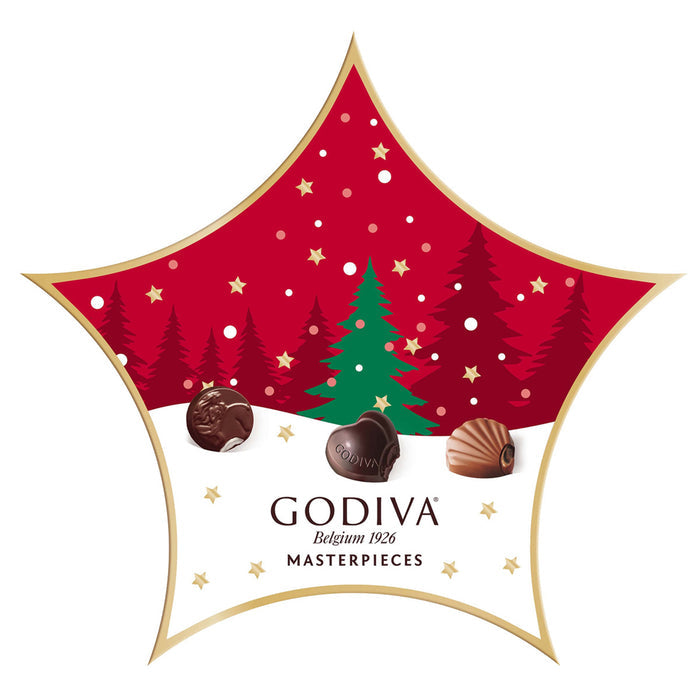 Celebrate the season with Godiva Masterpieces Ornament Star New Year Chocolate, a beautifully crafted holiday chocolate presented in a festive star-shaped ornament.