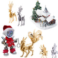 Golden Christmas Bundle Santa Claus with Fox Elk Scorpion Sets 3D Metal Puzzles
