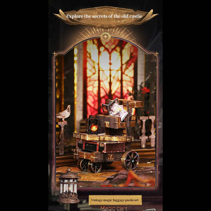 Gothic William Castle DIY Book Nook with LED Light Music Box Kits