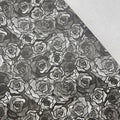 Grayscale Stained Glass Roses | 18" Luxe Vinyl Roll - Mid-Weight