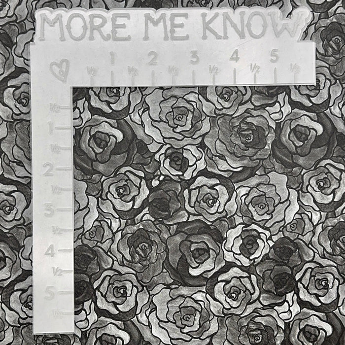 Grayscale Stained Glass Roses | 18" Luxe Vinyl Roll - Mid-Weight
