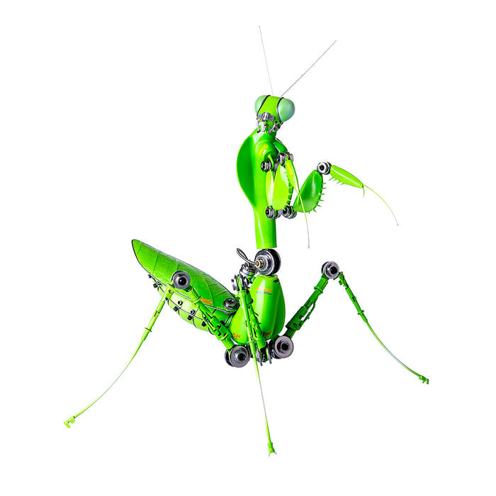 Green Mantis Steampunk Bug  Assembled Model Kits Metal 3D  Sculpture Crafts
